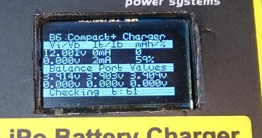 Photo of the B6 running custom firmware