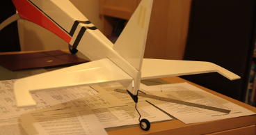 Picture of the tail and stabiliser without control surfaces fitted.
